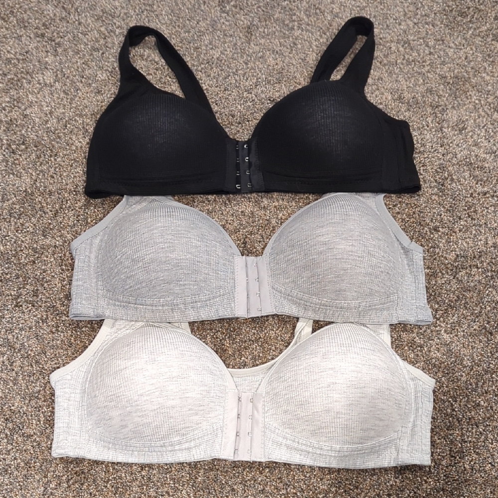 Women's Sports Bra- Black, Gray, Cream Size XL